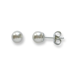 Clous d'oreilles Argent [shining Pearls], 6 mm-533202
