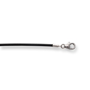 Cordon de cou Silicone, Argent 38 cm Ø1.5 mm-534341