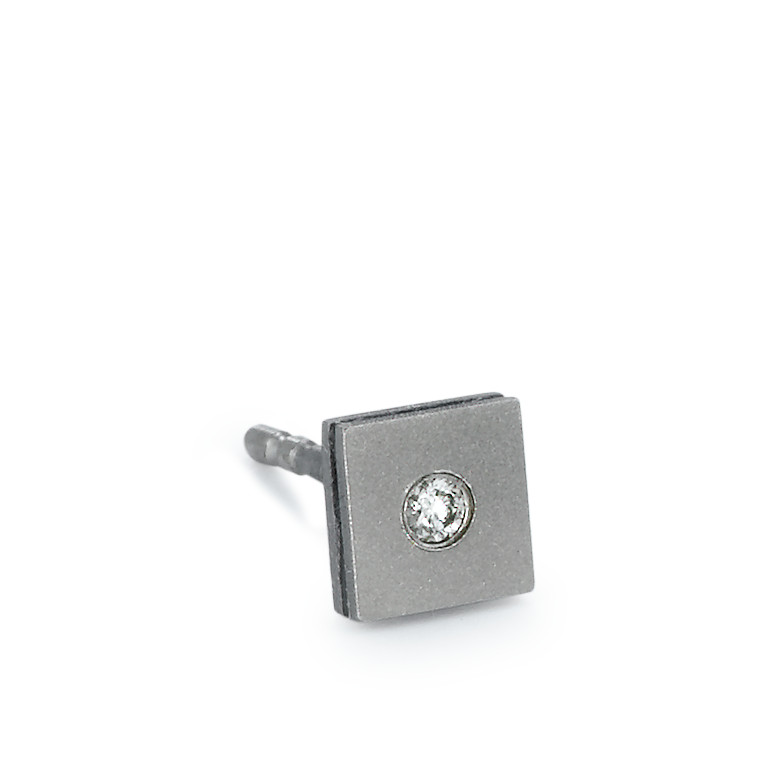 Clous d'oreille à l'unité Titane Diamant 0.02 ct, w-si-534587