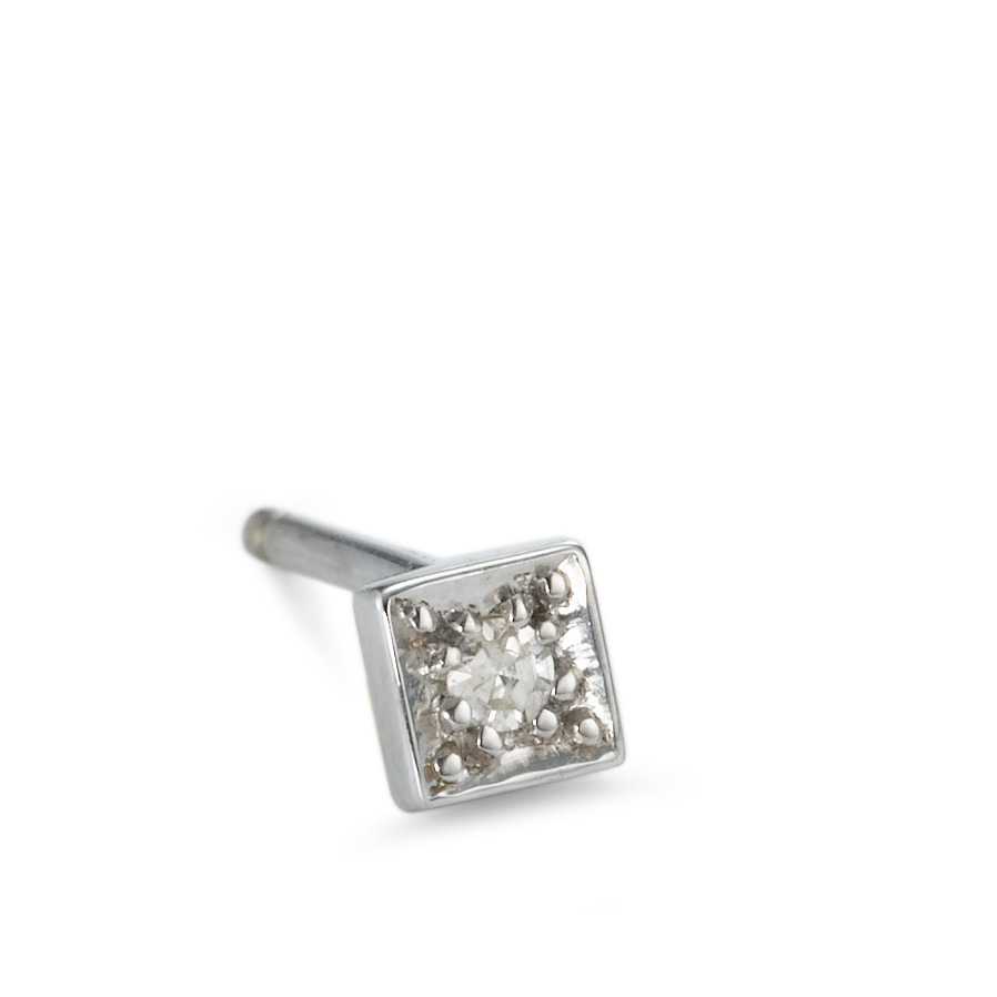 Clous d'oreille à l'unité Or blanc 18K Diamant 0.03 ct, w-si-535853