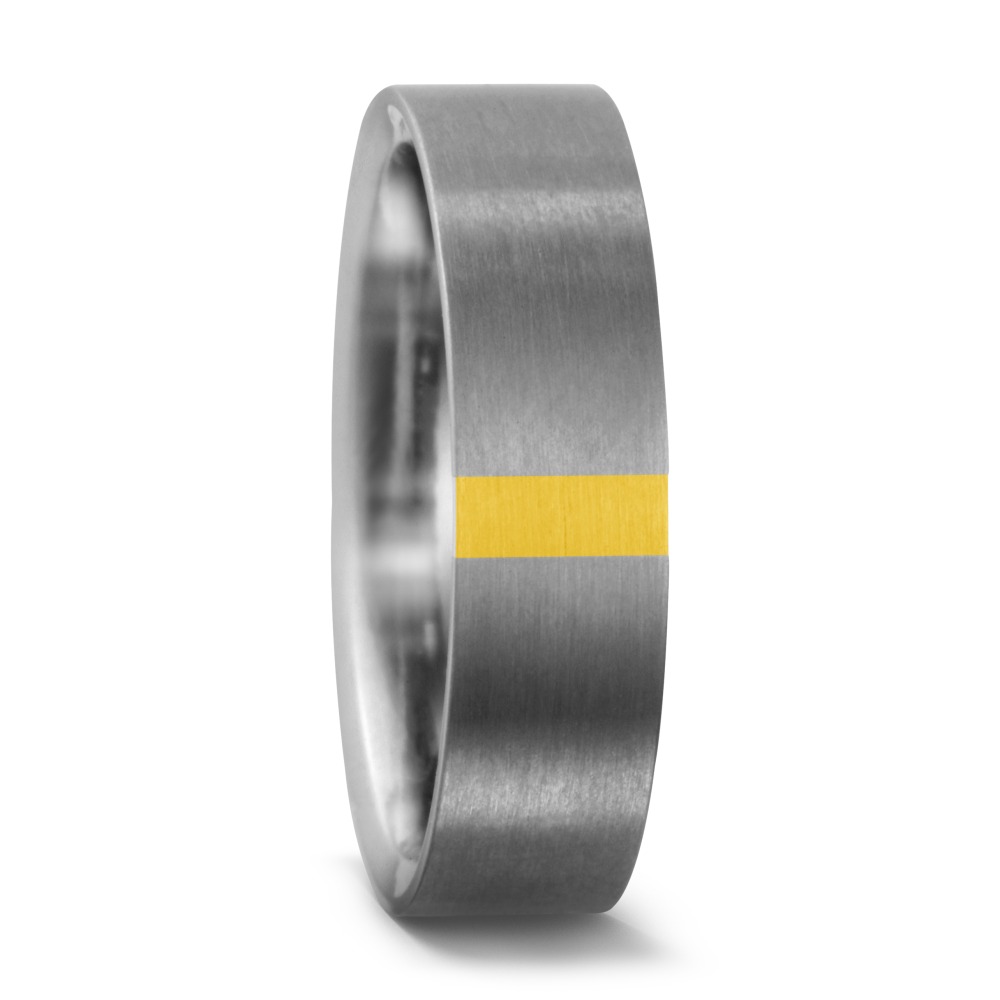 Bague Titane, Or jaune 18K-537180
