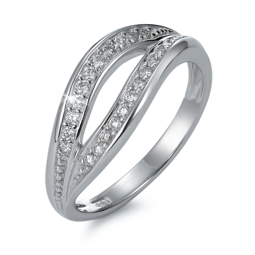 Bague Or blanc 18K Diamant 0.22 ct, 22 Pierres, w-si-537858