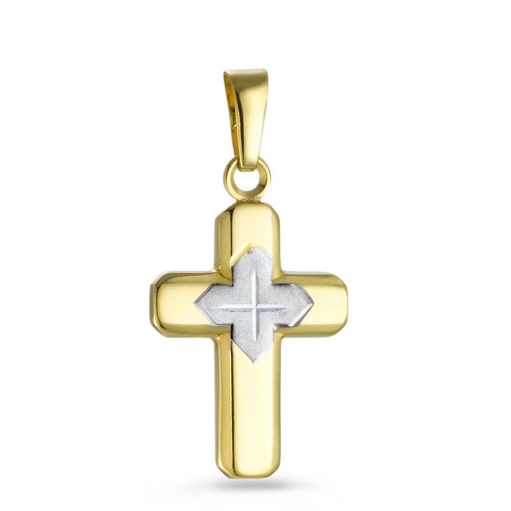 Pendentif Or jaune 18K Croix-538021