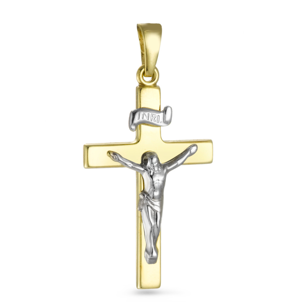 Pendentif Or jaune 18K Croix-538059