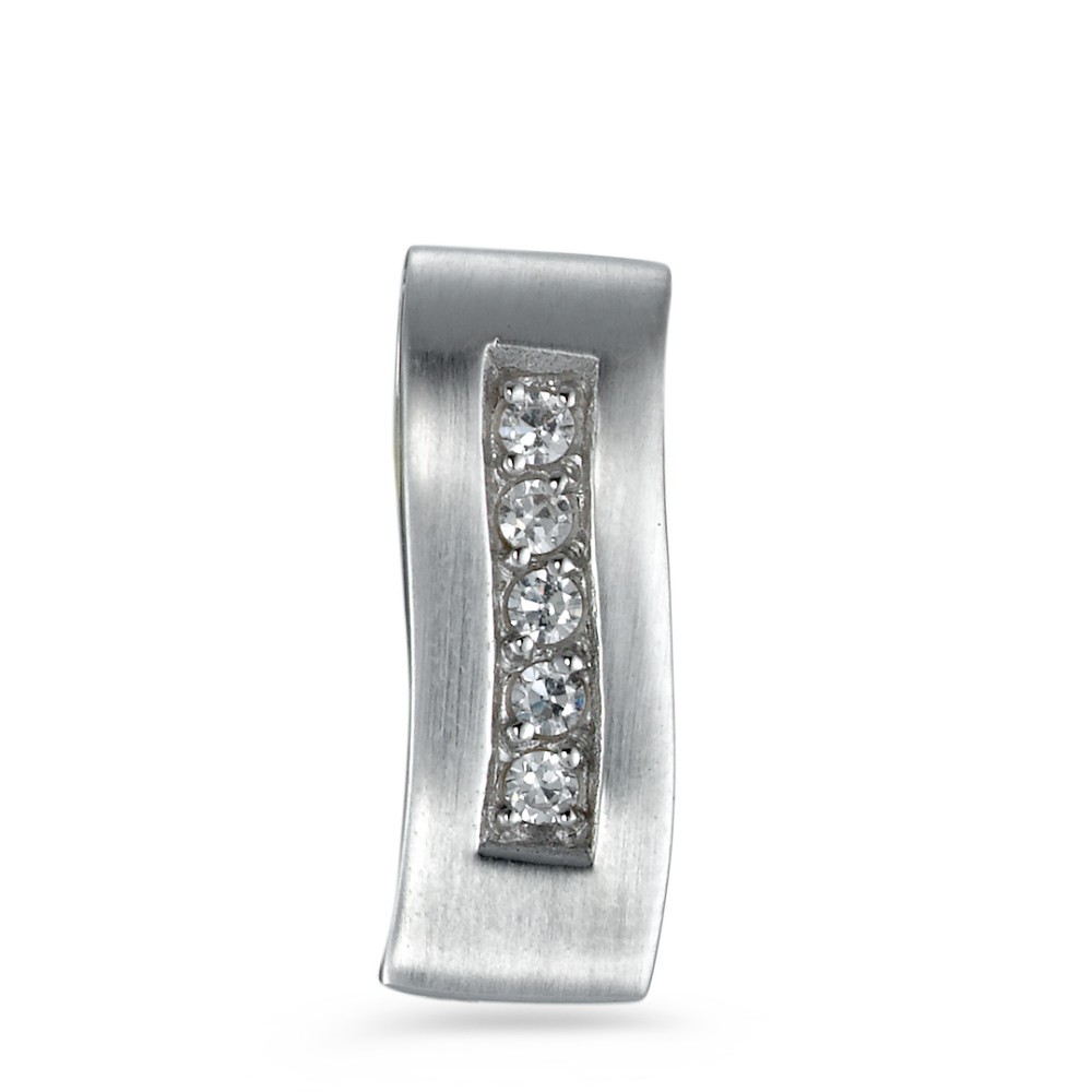 Pendentif Or blanc 18K Zircone-538603