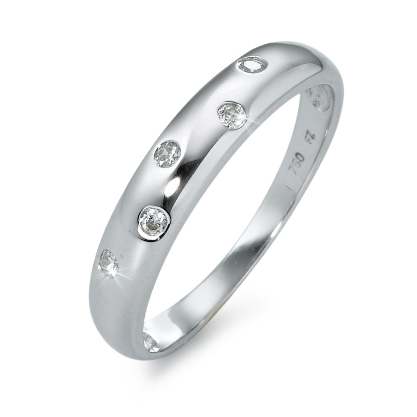 Bague Or blanc 18K Zircone-538668
