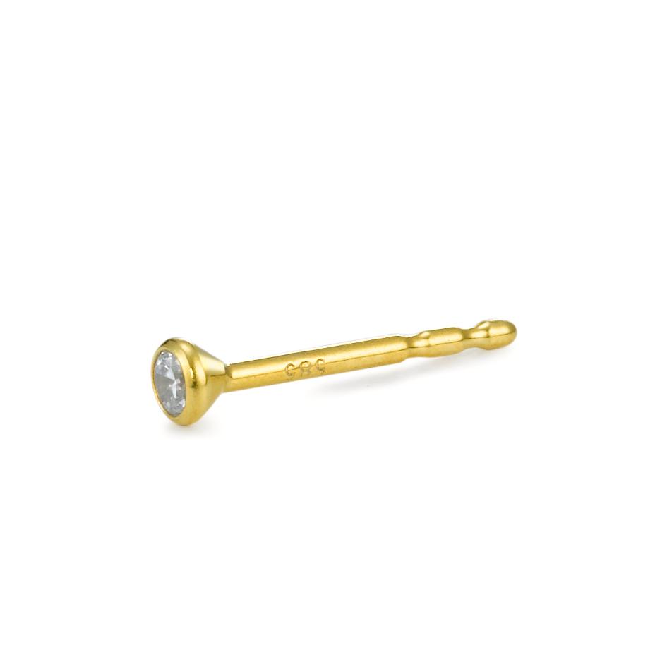 Clous d'oreille à l'unité Or jaune 18K Diamant 0.05 ct-538698