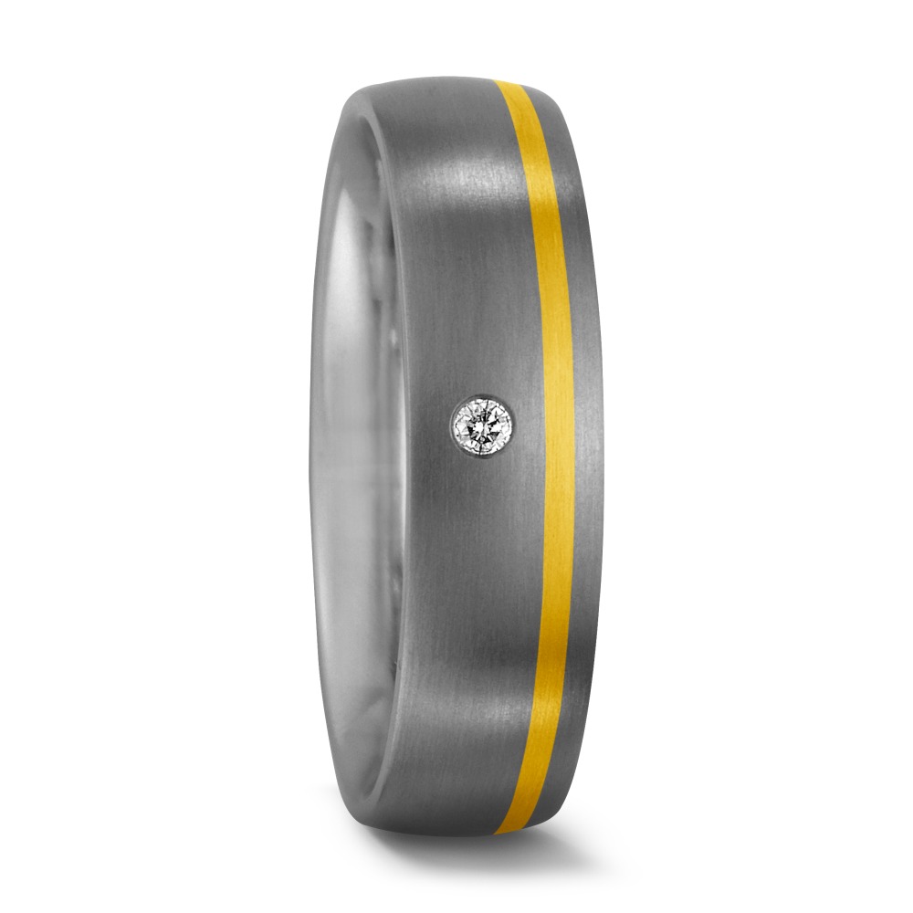 Alliance Titane, Or jaune 18K Diamant 0.02 ct, w-si-539185