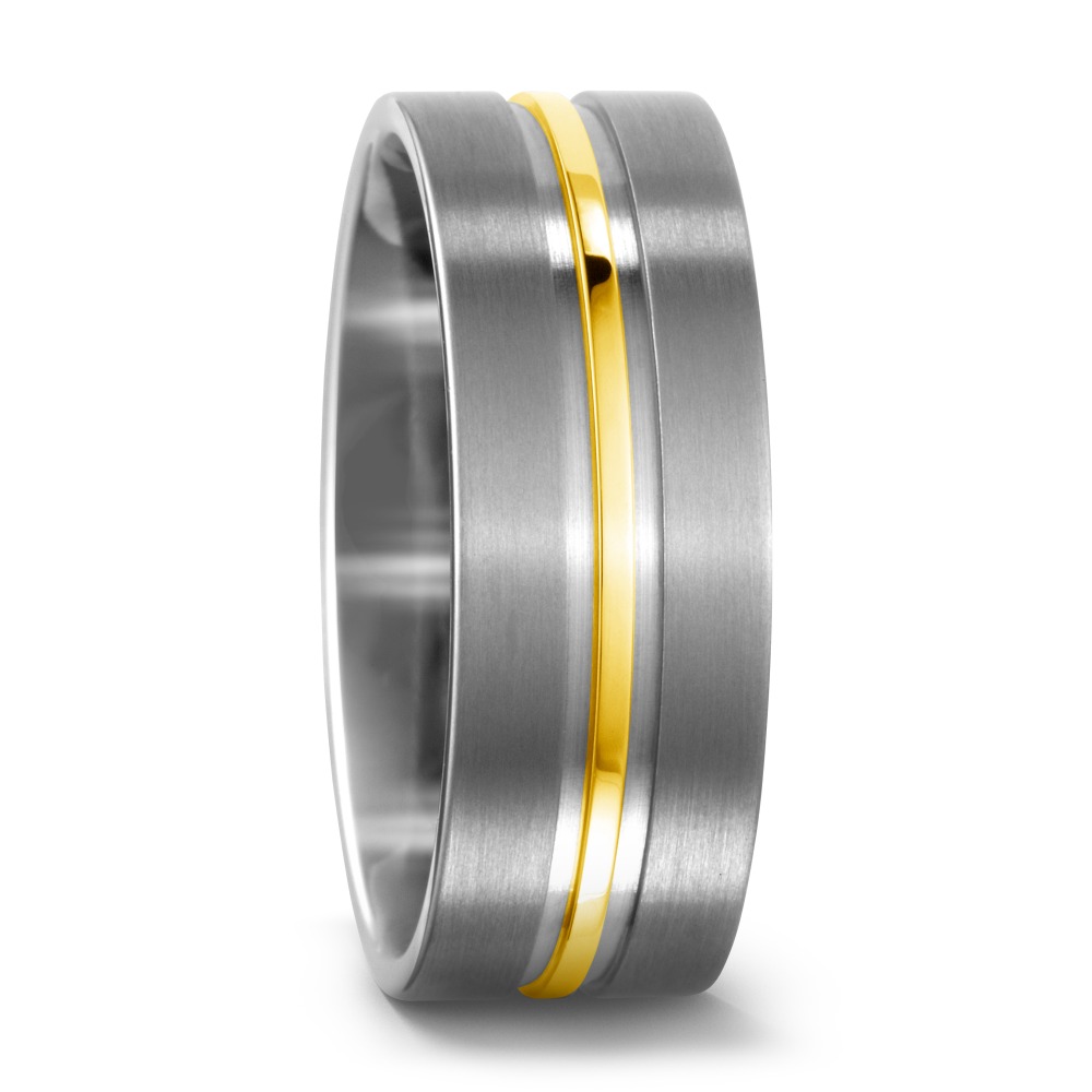 Bague Titane, Or jaune 18K-541166