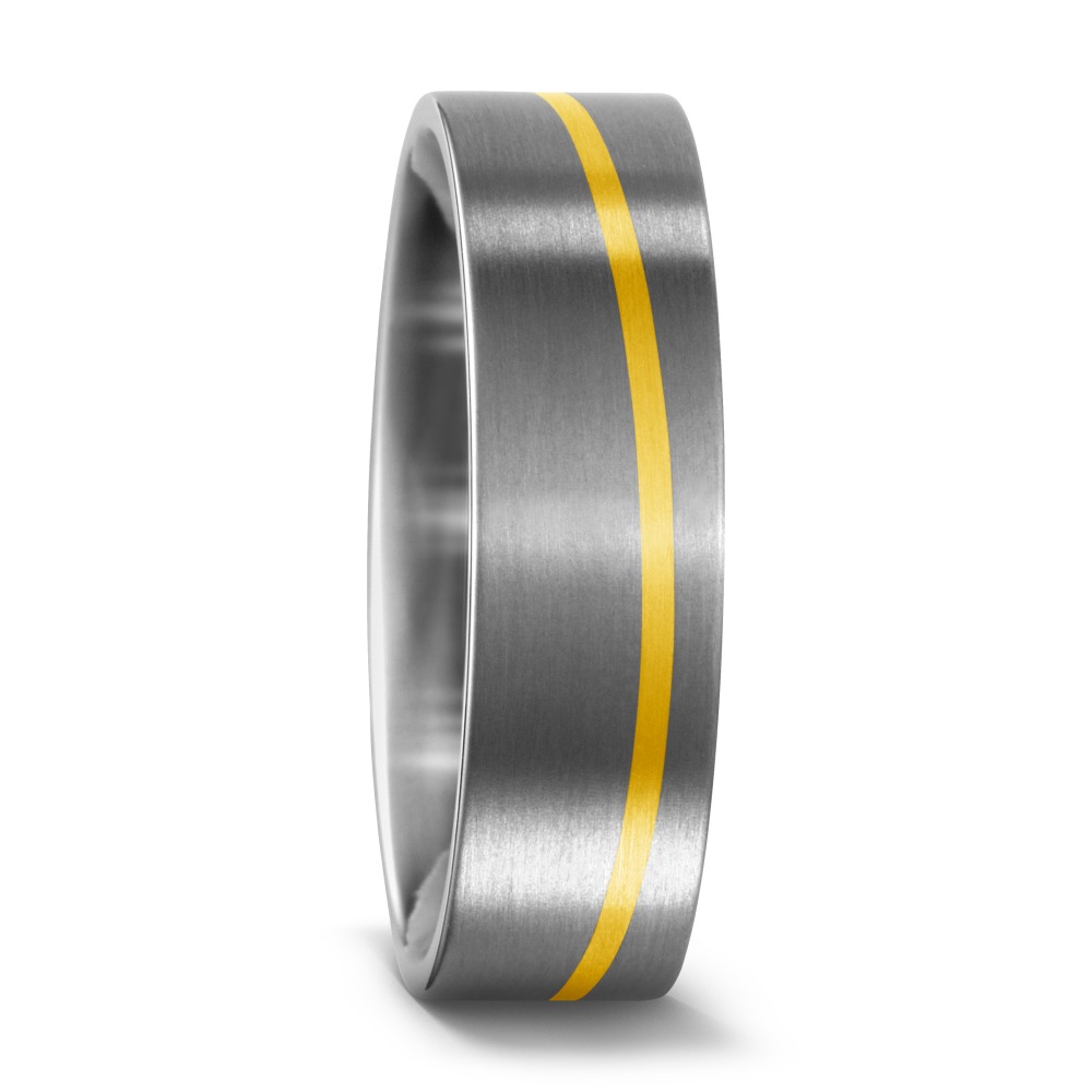 Bague Titane, Or jaune 18K-541170