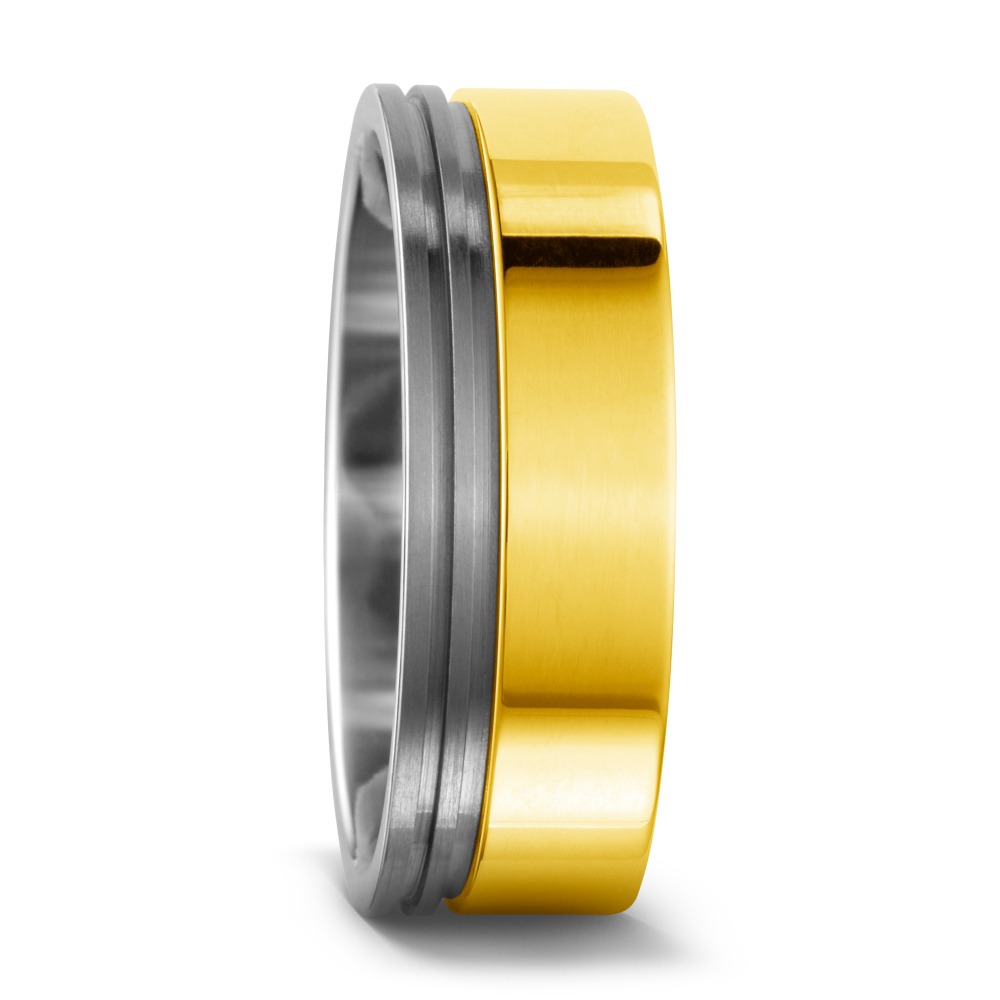 Bague Titane, Or jaune 18K-541176