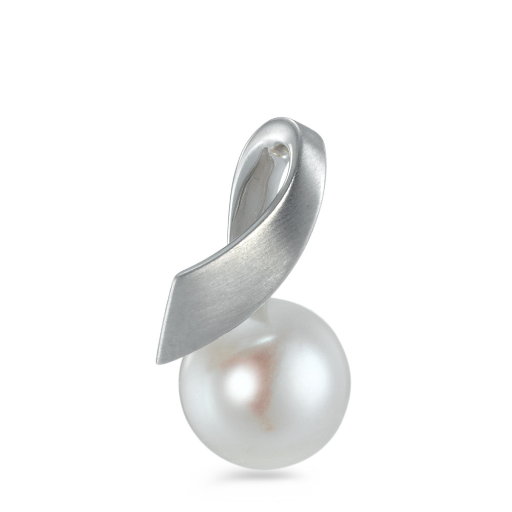 Pendentif Or blanc 18K perle d'eau douce-541418