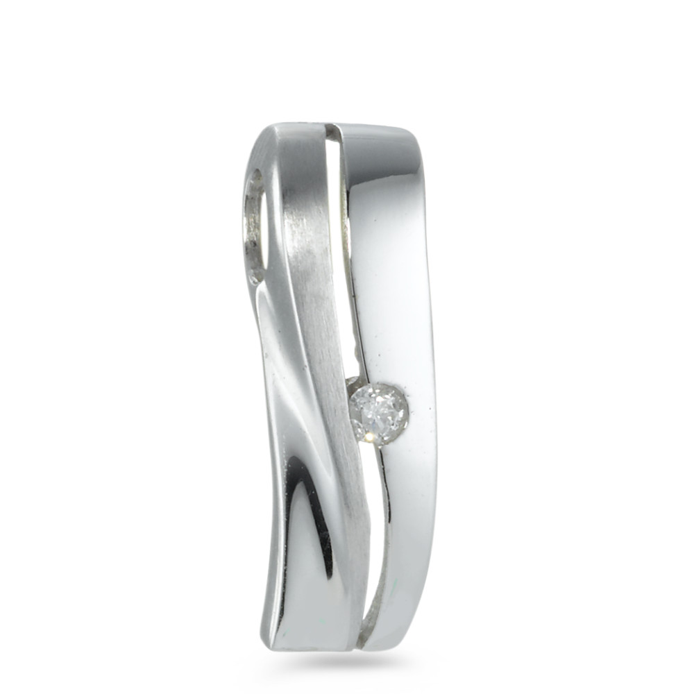 Pendentif Or blanc 18K Diamant 0.04 ct, p1-541445