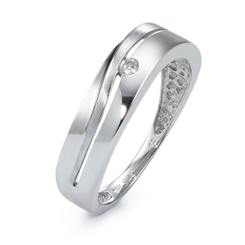 Bague Or blanc 18K Diamant 0.04 ct, p1-541446