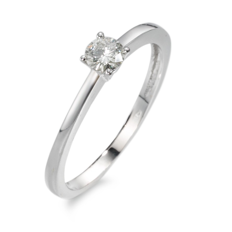 Bague solitaire Or blanc 18K Moissanite-541461