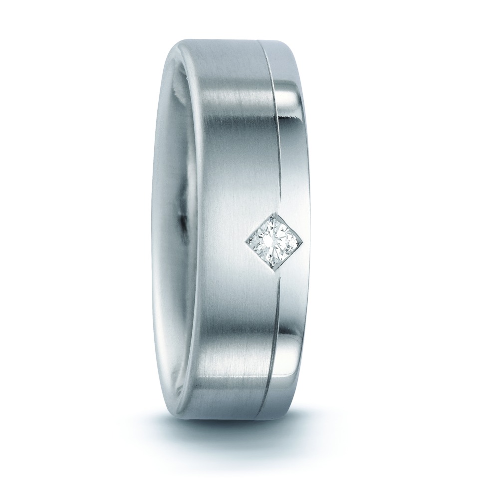 Bague Platine 950 Diamant 0.07 ct, w-si-541705