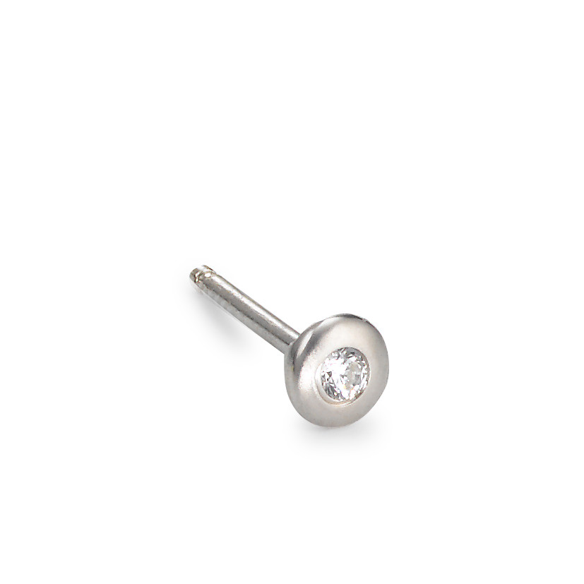 Clous d'oreille à l'unité Argent Zircone Rhodié-541954