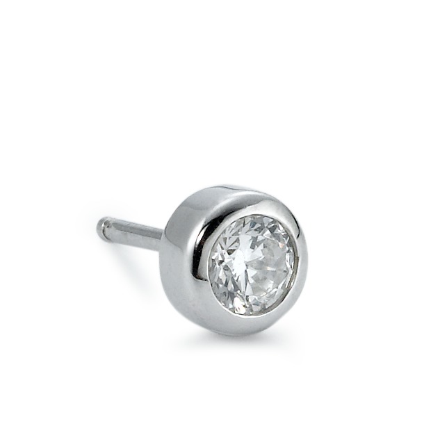 Ohrstecker 1 Stk Silber Zirkonia rhodiniert Ø6 mm-541977