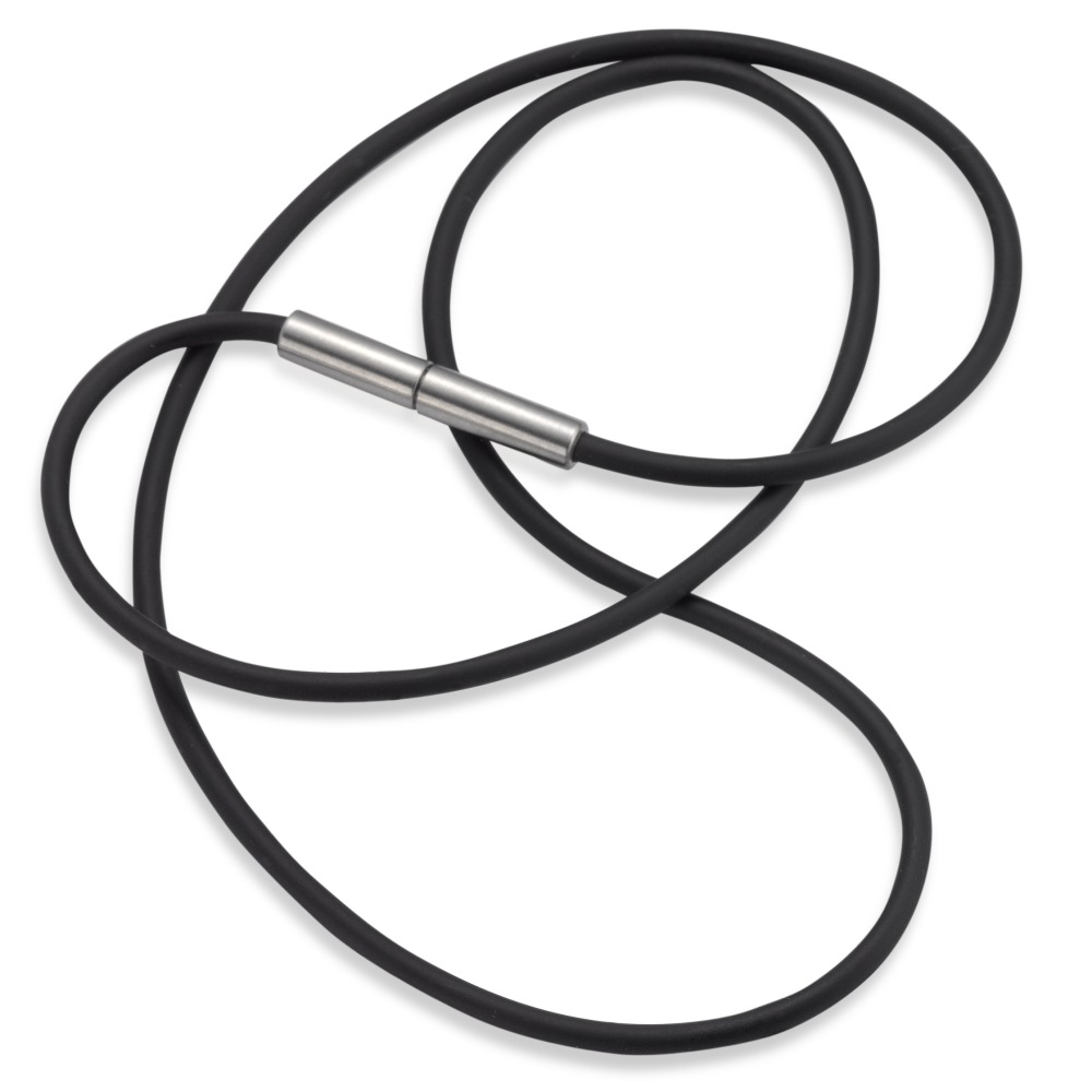 Collier Kautschuk, Edelstahl 50 cm-542298