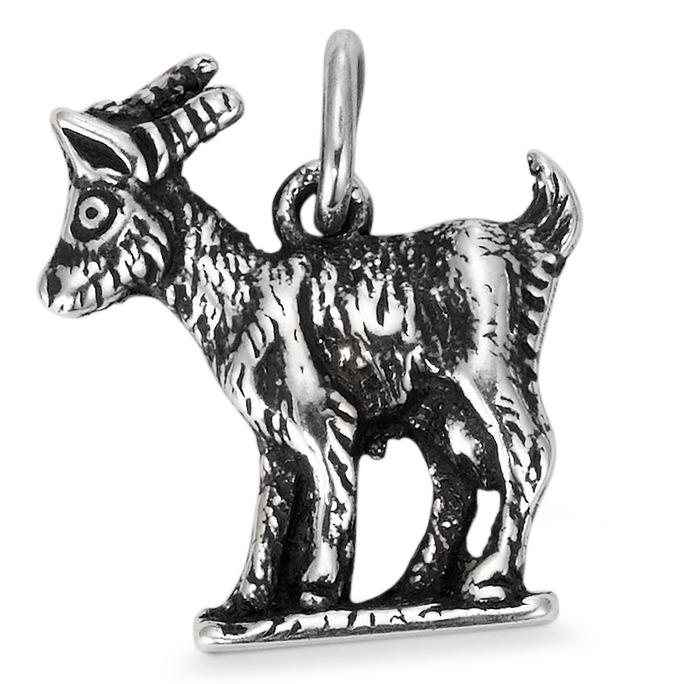 Anhänger Silber patiniert Ziege-542832