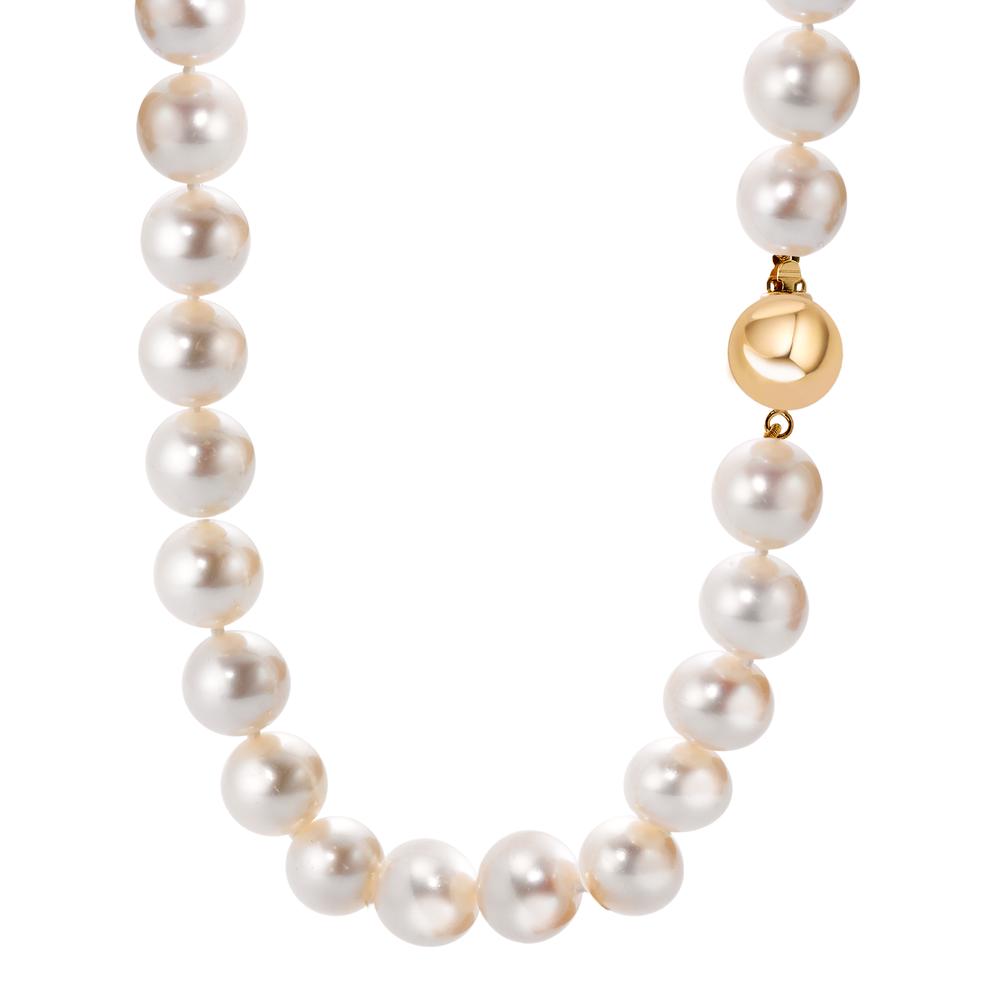 Collier Or jaune 18K perle d'eau douce blanc 6-7 mm 45 cm-543253
