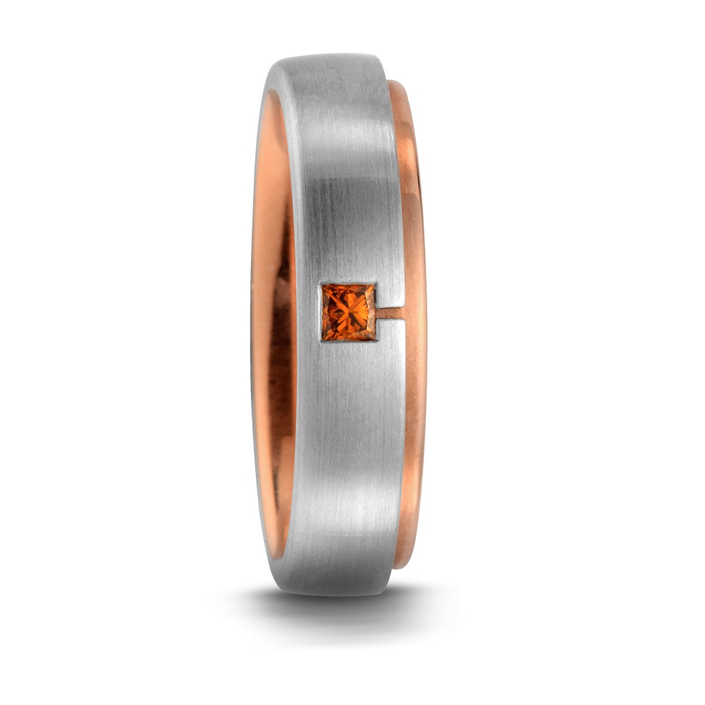 Alliance Platine 950 Diamant orange, 0.05 ct, carrée, w-si-543583