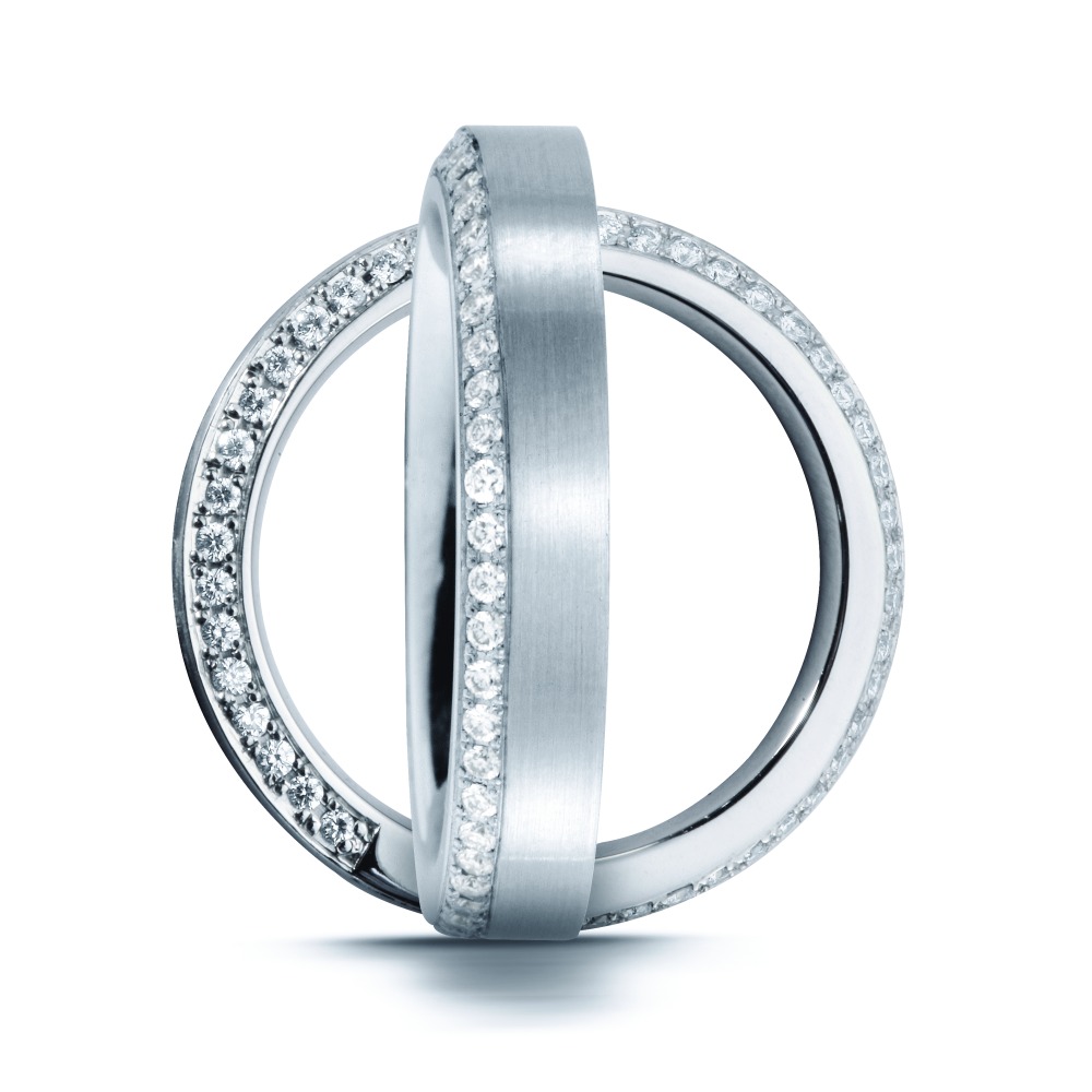 Bague Platine 950 Diamant 0.24 ct, 48 Pierres, tw-vsi-544184