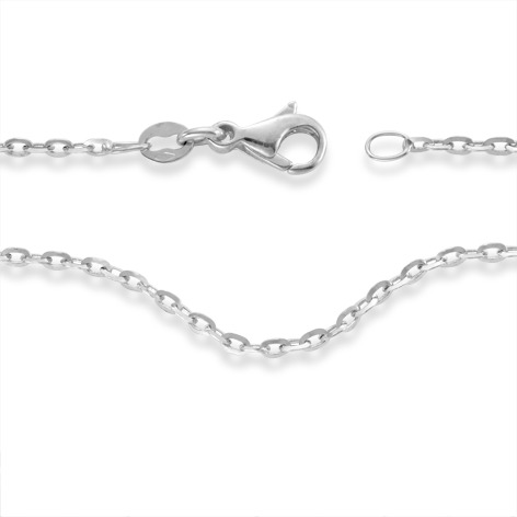 Halskette 750/18 K Weissgold 38 cm-544626