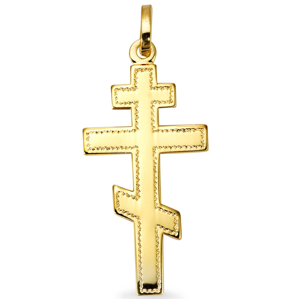 Pendentif Or jaune 9K Croix-544811