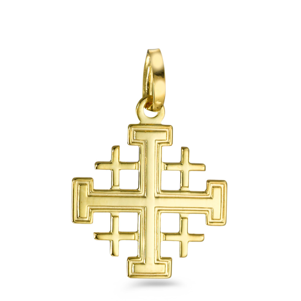 Pendentif Or jaune 9K Croix-544812