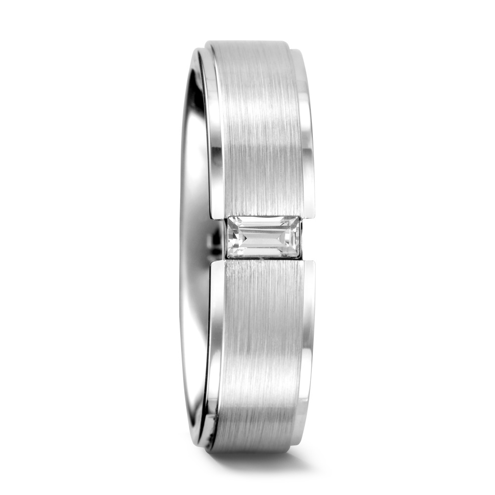Partnerring 750/18 K Weissgold Diamant 0.12 ct, tw-vsi-545004