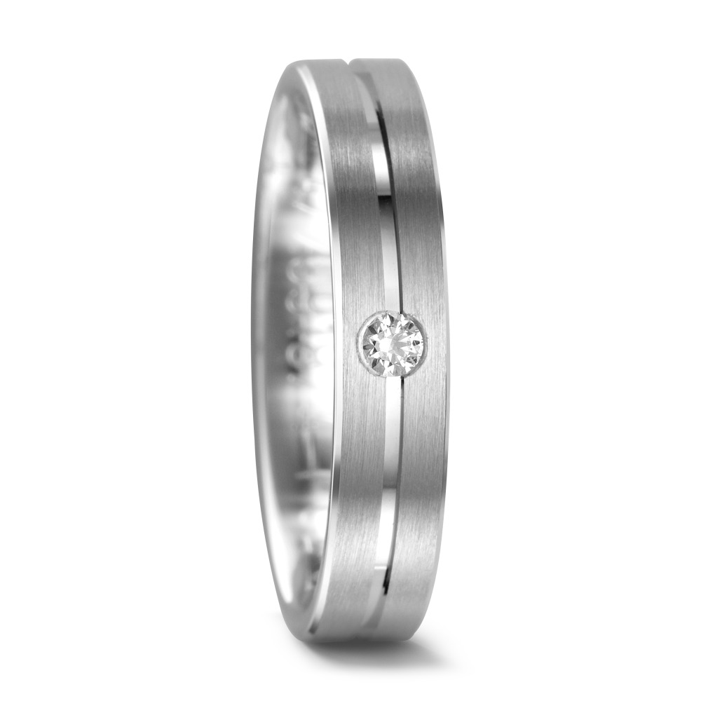 Alliance Or blanc 18K Diamant 0.04 ct, tw-vsi-545095