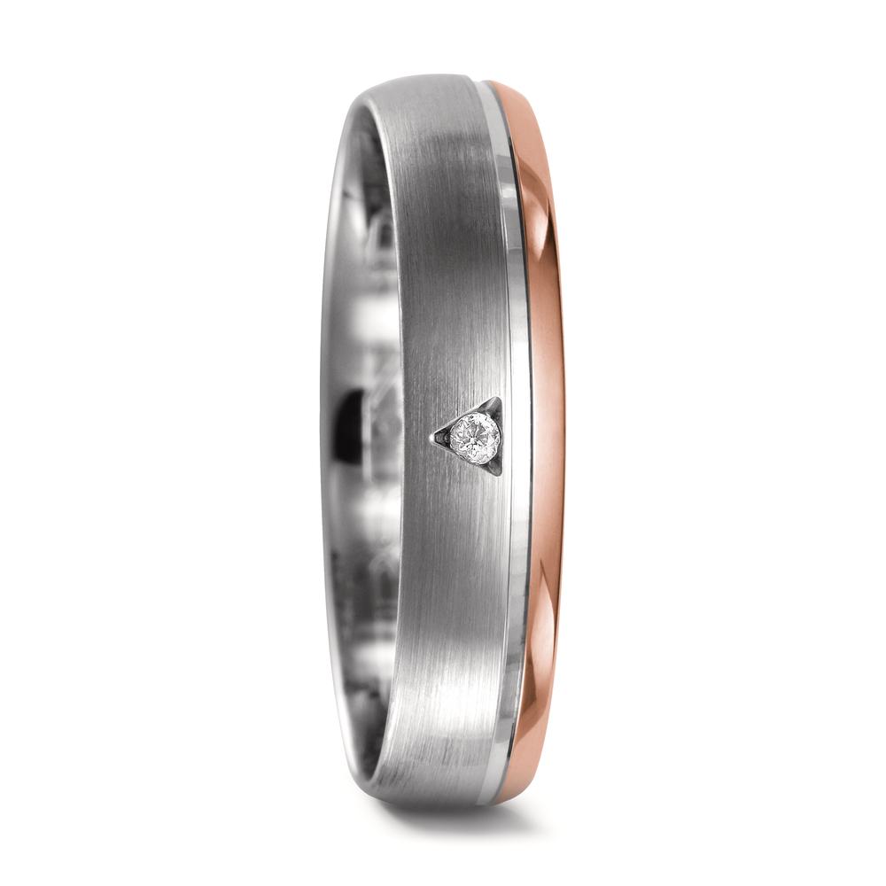 Alliance Or blanc 18K, Or rouge 18K Diamant 0.015 ct, tw-vsi-545133