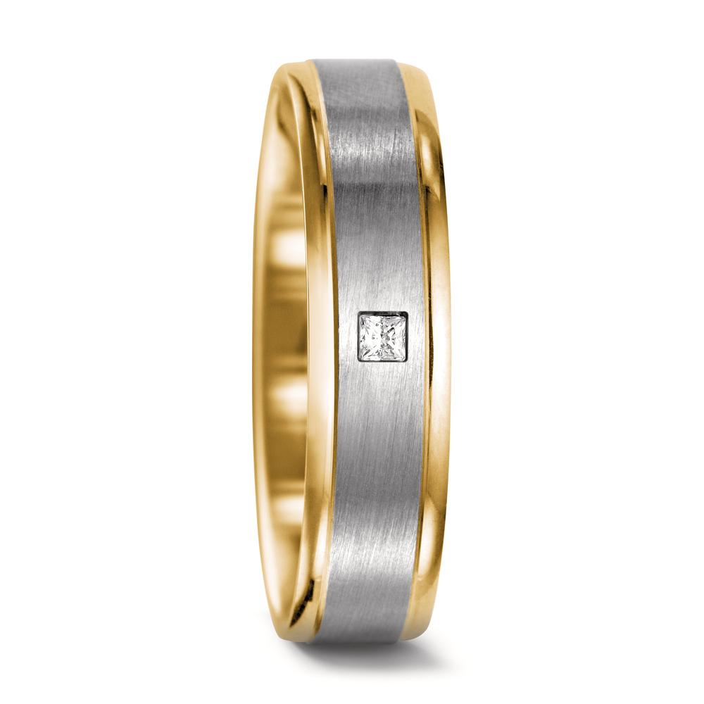 Alliance Or blanc 18K, Or jaune 18K Diamant 0.04 ct, tw-vsi-545148