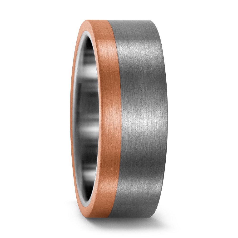 Bague Titane, Or rouge 18K-545590