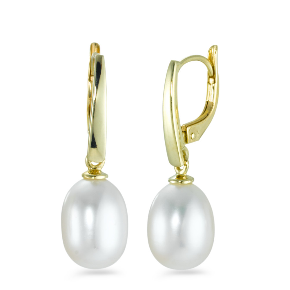 Pendant d'oreilles Or jaune 9K perle d'eau douce-546297