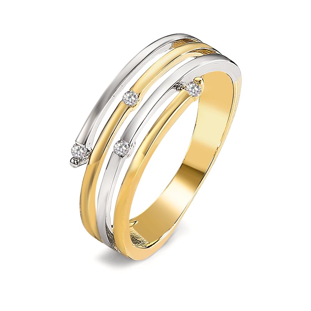 Bague Or jaune 9K Diamant 0.06 ct, 4 Pierres, w-si-546299