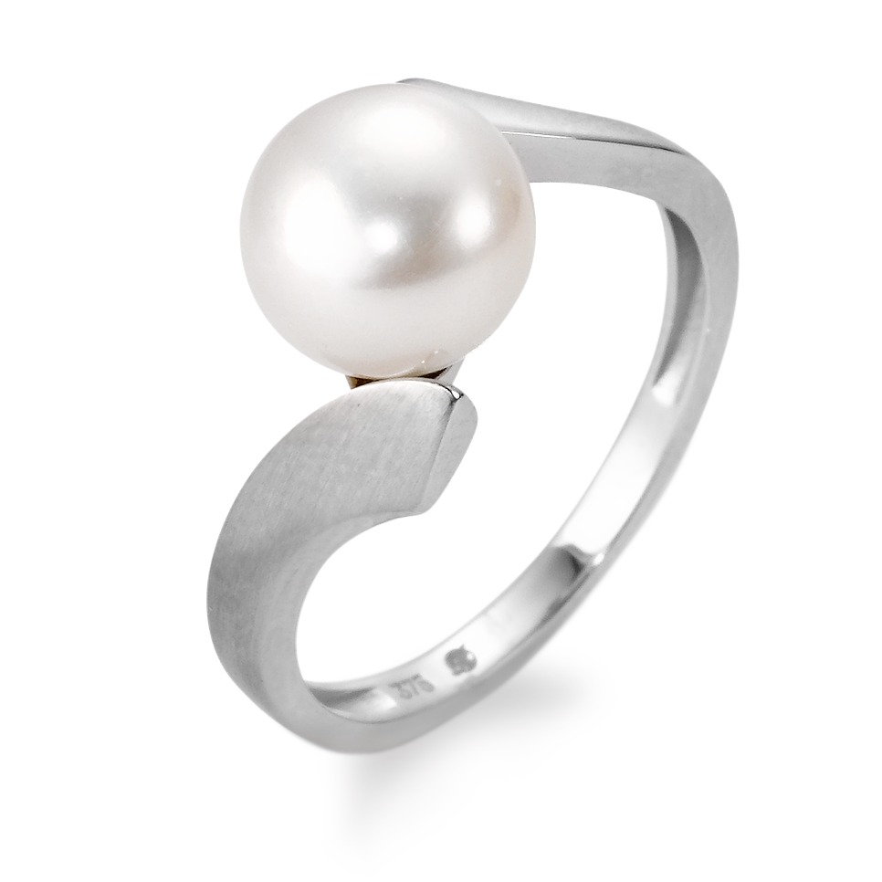 Bague Or blanc 9K perle d'eau douce blanc 8-8.5 mm-546321