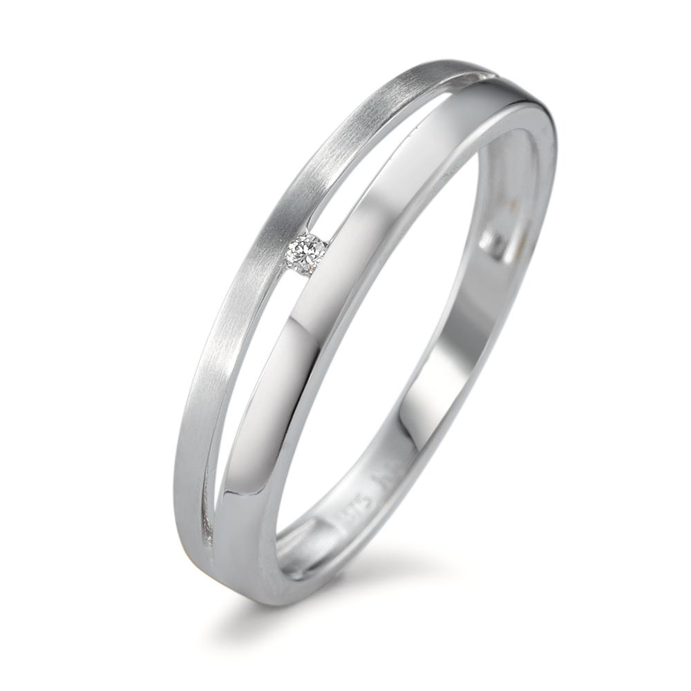 Bague Or blanc 9K Diamant 0.01 ct, w-si-546323