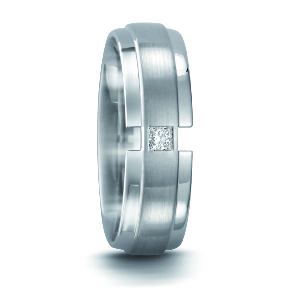 Bague Palladium 950 Diamant 0.065 ct, tw-vvsi-546380