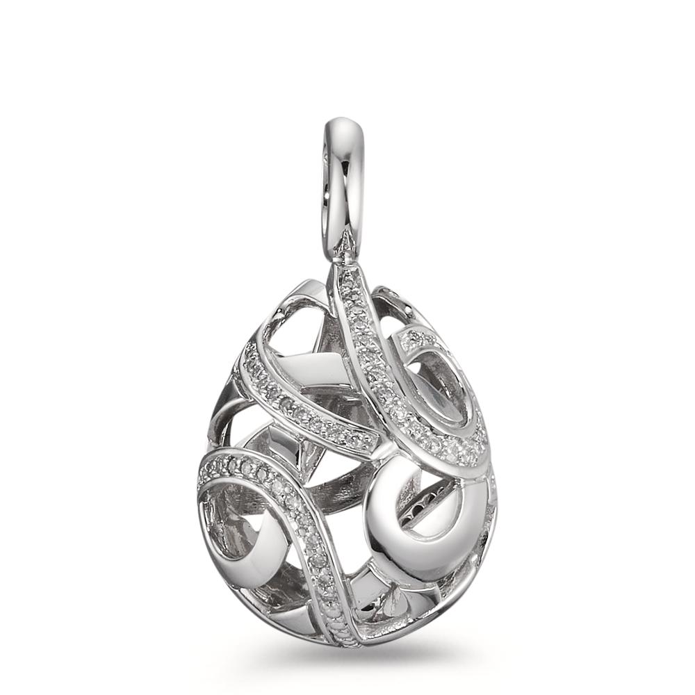 Pendentif Or blanc 18K Diamant 0.30 ct, 62 Pierres, w-si-546468