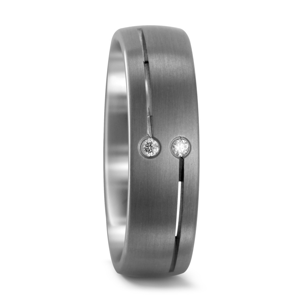 Alliance Titane Diamant 0.03 ct, 2 Pierres, w-si-546809