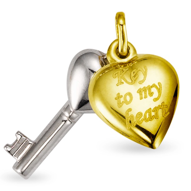 Pendentif Or jaune 18K Coeur-547167