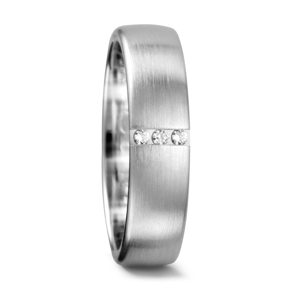 Bague Palladium 950 Diamant 0.03 ct, 3 Pierres, w-si-547367