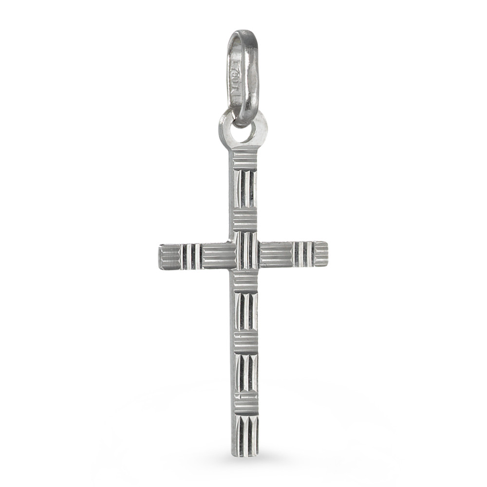 Pendentif Or blanc 18K Croix-547497