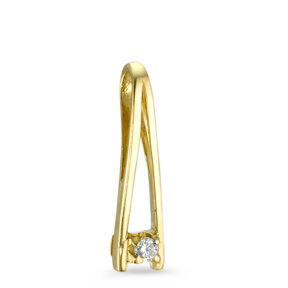 Pendentif Or jaune 9K Zircone-547553