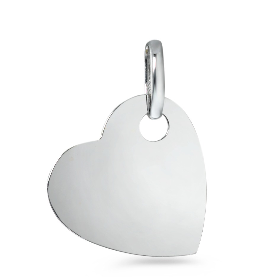 Pendentif Or blanc 9K Coeur-547648
