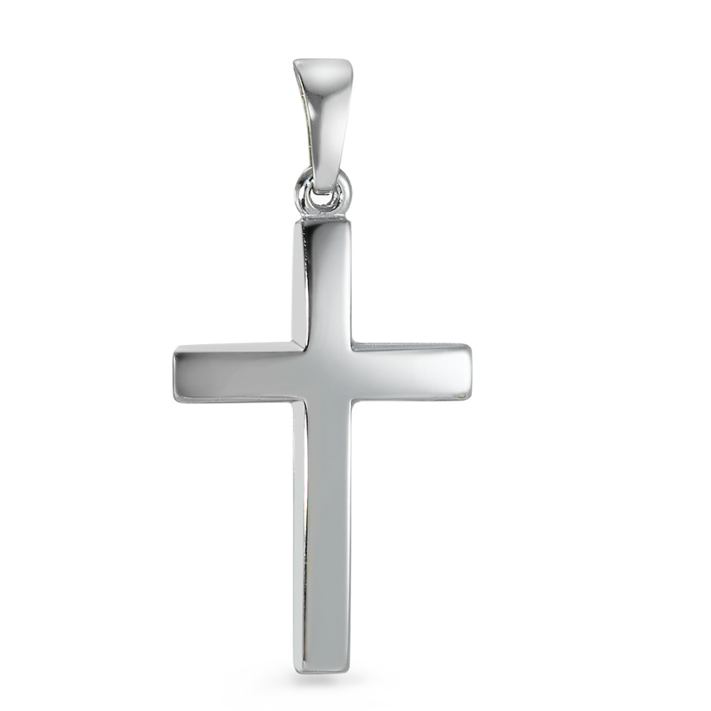 Pendentif Or blanc 9K Croix-547788