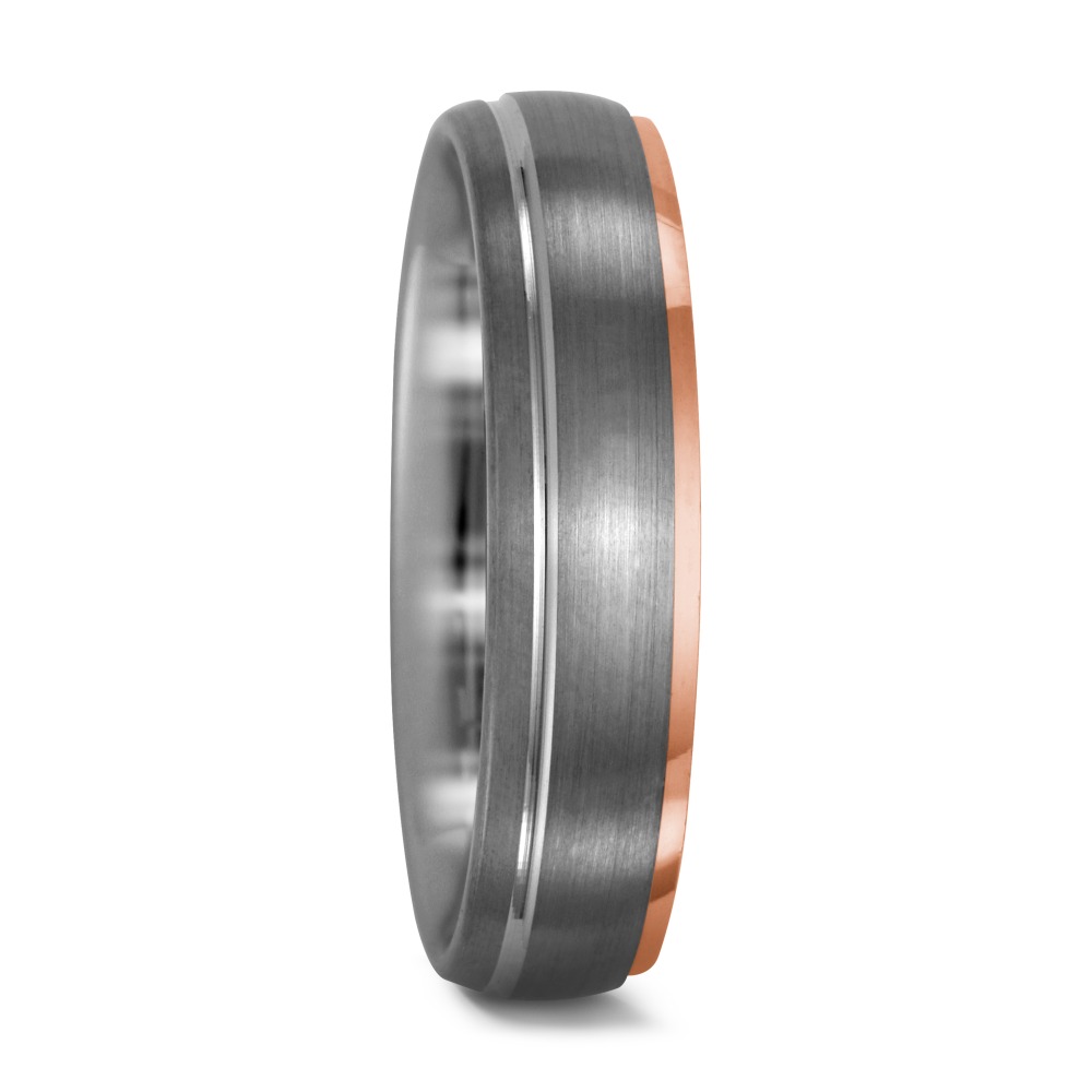 Bague Palladium 950, Or rouge 18K-549246