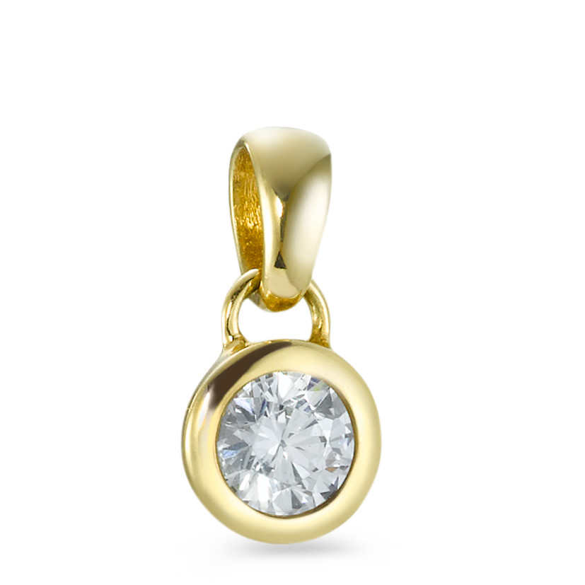 Pendentif Or jaune 18K Zircone-549866